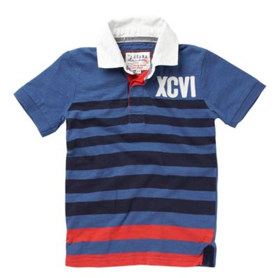 J by Jasper Conran Boys blue rugby shirt