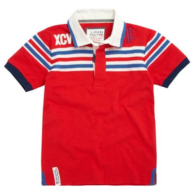 J by Jasper Conran Boys red rugby shirt