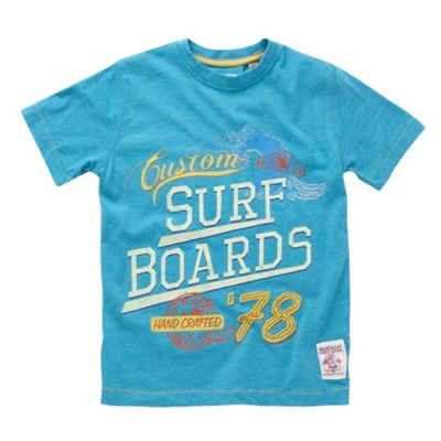 Boys blue Surf Boards print t-shirt