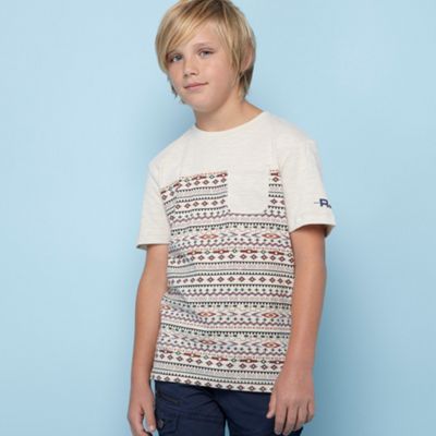 Rocha.John Rocha Boys cream aztec printed t-shirt