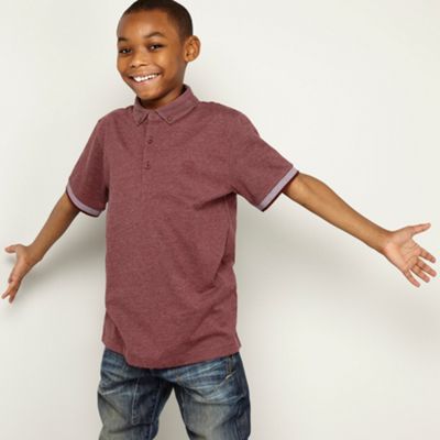 Designer boy's dark red polo shirt                                                                                              
