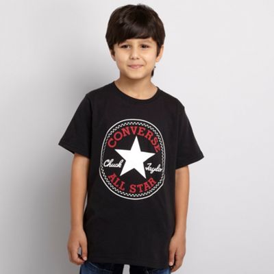 Converse boy's black 'chuck taylor' t-shirt                                                                                     
