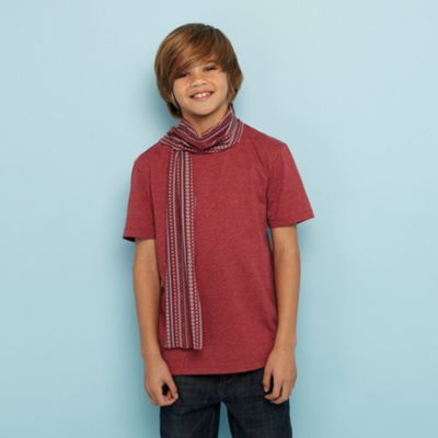 Boy's red and Aztec printed scarf                                                                                               