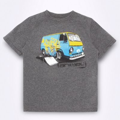 Boy's grey camper van print t-shirt                                                                                             