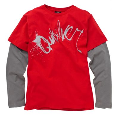 Quiksilver Red printed t-shirt