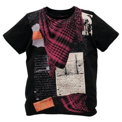 Red Herring Black scarf printed t-shirt