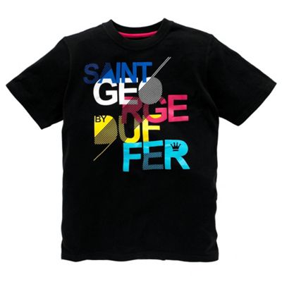 St George by Duffer Black fluorescent logo t-shirt