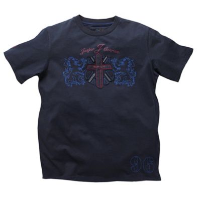 J by Jasper Conran Navy crest t-shirt