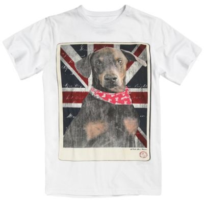 Red Herring White union dog t-shirt