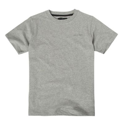 Grey plain crew neck t-shirt