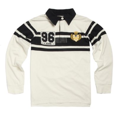 White long sleeved rugby shirt