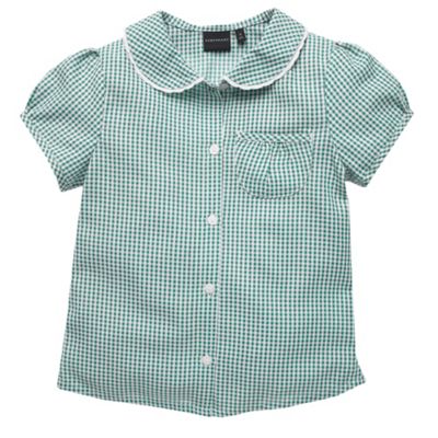 Debenhams Green gingham blouse