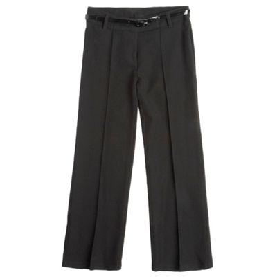 Girls Black Bootleg School Trousers