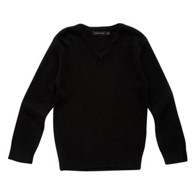 Boys Black Wool Mix School Jumper