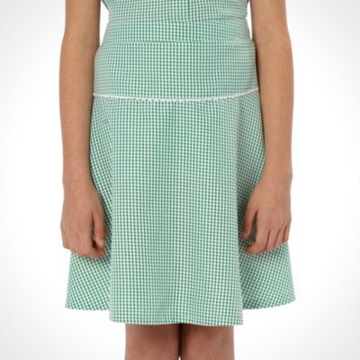 Debenhams Girl's pack of two green gingham school uniform skirts- at ...