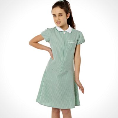 Debenhams Girl's green summer school uniform dress- at Debenhams