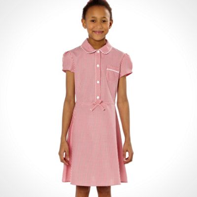 Debenhams Red girls 2pk summer school uniform dress