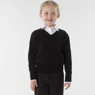 Connaught School For Girls. Girls black vneck school