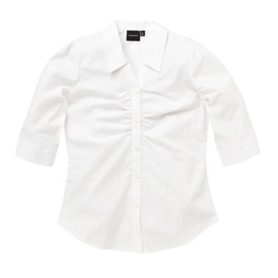 Debenhams Girls white long sleeved blouse