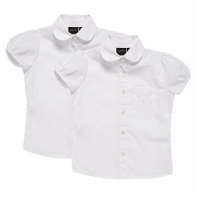 Girl's pack of two white blouses                                                                                                