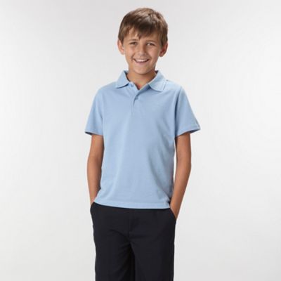 Boy's pack of two blue school uniform polo shirts                                                                               