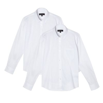Debenhams White pack of two girls blouses