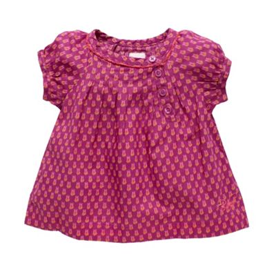 Dark pink woven blouse