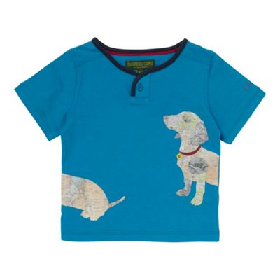 Blue map dog t-shirt