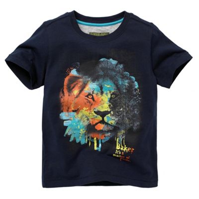Baker by Ted Baker Navy lion t-shirt