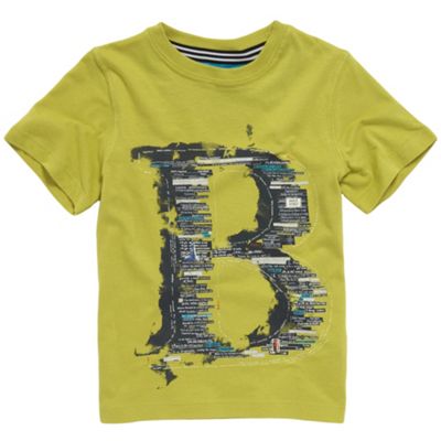 Baker by Ted Baker Green brand logo design t-shirt