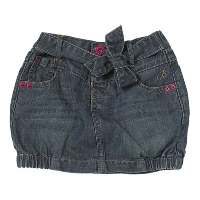 Blue tulip denim skirt