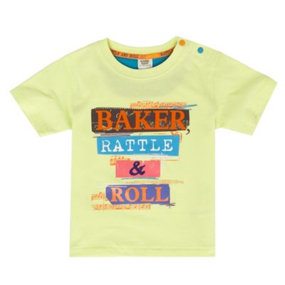Lime green baby boys Rattle and Roll t-shirt
