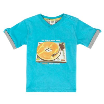 Baker by Ted Baker Turquoise Record Play baby boys t-shirt