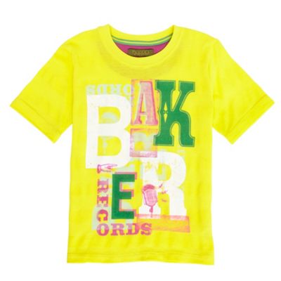 Baker by Ted Baker Yellow boys large logo t-shirt