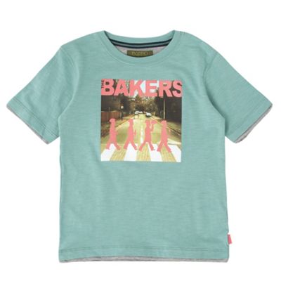 Boys green crossing t-shirt