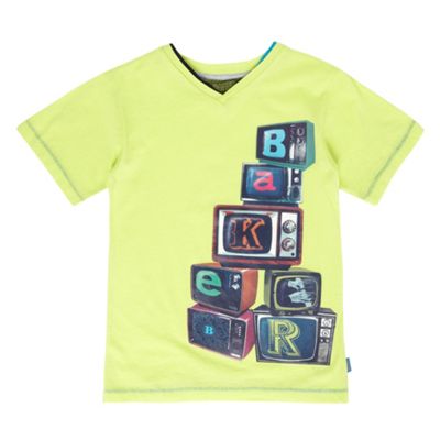 Baker by Ted Baker Lime boys logo TV t-shirt