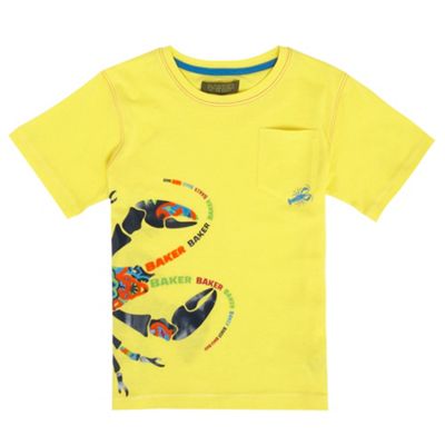 Yellow boys lobster print t-shirt