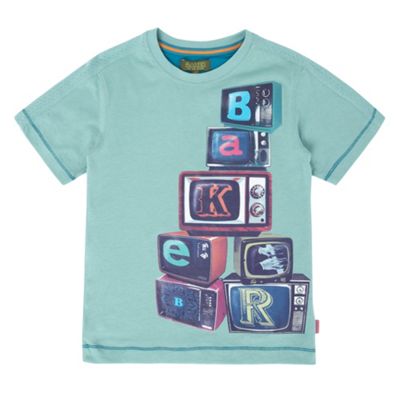 Pale green boys logo TV t-shirt