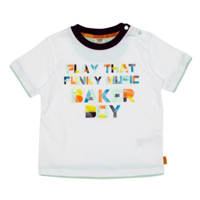 Baker by Ted Baker Babys white Funky Music t-shirt