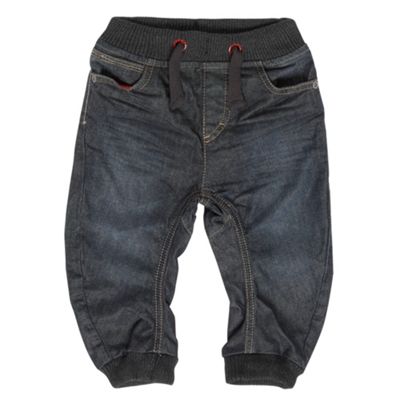 Babys blue ribbed hem jeans
