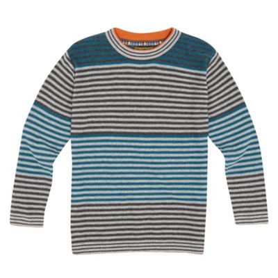 Boys Grey Stripe Jumper