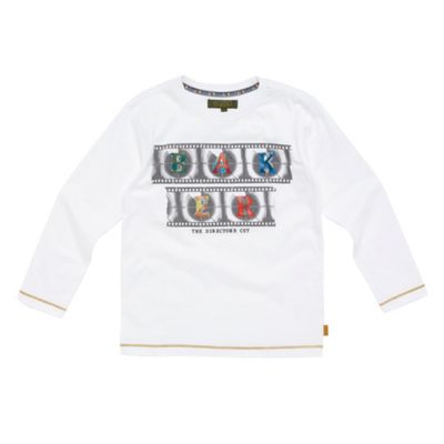 Boys white logo t-shirt