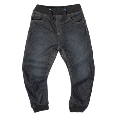 Boys navy twisted jeans