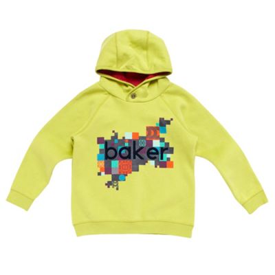 Boys lime green mosaic sweat shirt