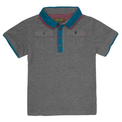 Boys light grey polo shirt