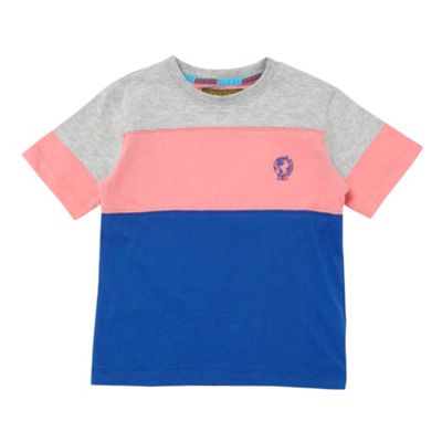 Boys grey placement stripe t-shirt