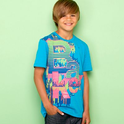 Boys turquoise graphic t-shirt