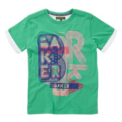 Boys green spiral logo t-shirt