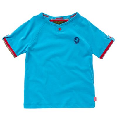 Boys blue notch neck t-shirt