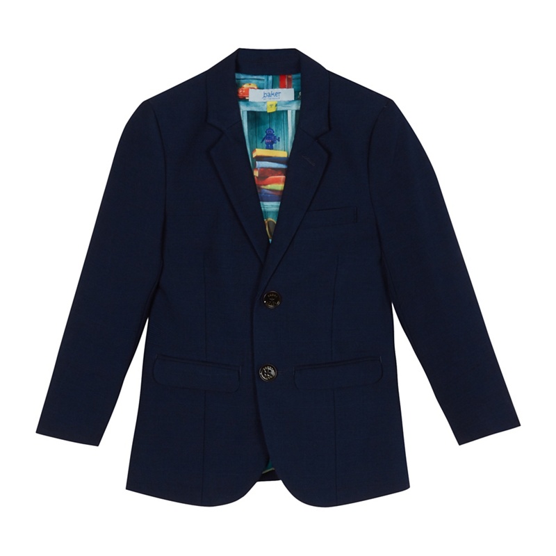 Baker by Ted Baker - Boys' Navy Stain Resistant Checked Textured Jacket Review